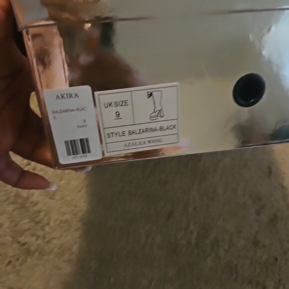 AZALEA WANG BALZARINA BLACK CHUNKY BOOT - Picture 7 of 13